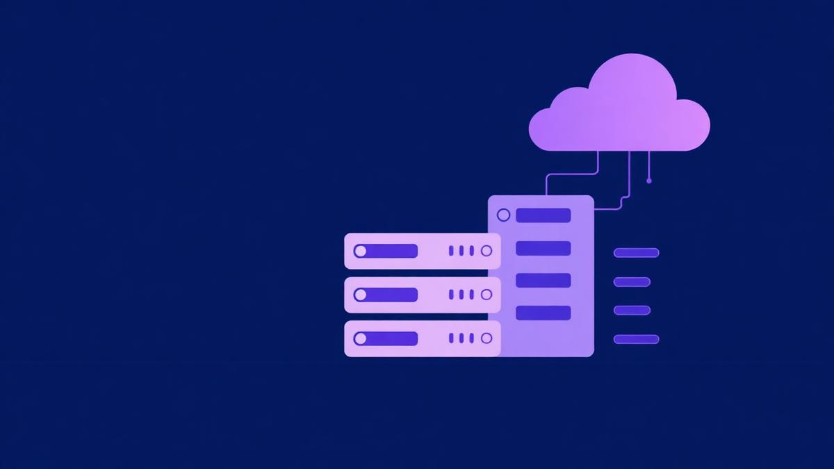 Ilustração de servidores e nuvem representando a estratégia de backup 3-2-1